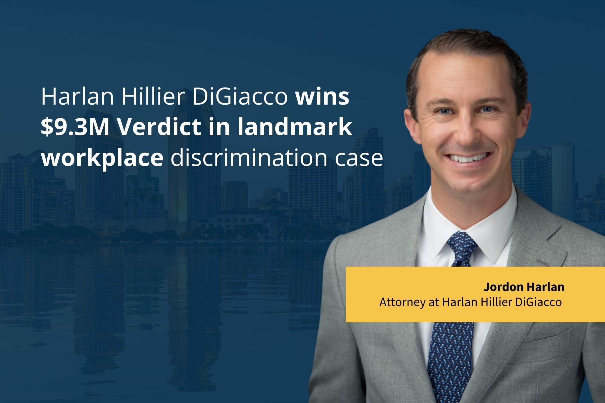 Harlan Hillier DiGiacco obtains $9.3 million verdict for occupation therapist in workplace discrimination lawsuit.